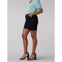 LEE Women's Mid-Rise Chino 7" Short -Nicestyle Shop 2056967 001 alt2