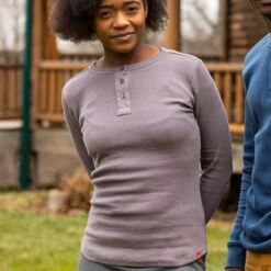 EMS Women's Lakeside Waffle Long-Sleeve Henley -Nicestyle Shop 2062028 006 alt2