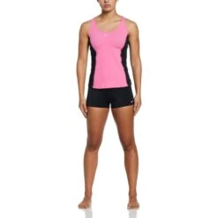 NIKE Women's Surge Powerback Tankini Swimsuit -Nicestyle Shop 2065419 630 alt5