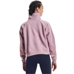 UNDER ARMOUR Women's UA Rival Wrap Neck Fleece Top 8 UNDER ARMOUR Women's UA Rival Wrap Neck Fleece Top -Nicestyle Shop 2070395 505 alt3
