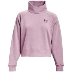 UNDER ARMOUR Women's UA Rival Wrap Neck Fleece Top