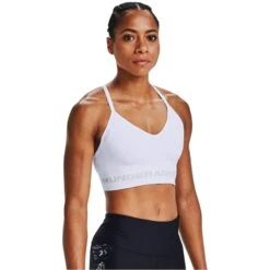 UNDER ARMOUR Women's UA Seamless Low Long Sports Bra -Nicestyle Shop 2072964 101 alt2