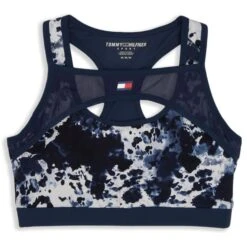 TOMMY HILFIGER SPORT Women's Racerback Bra W/ Front Mesh Panel