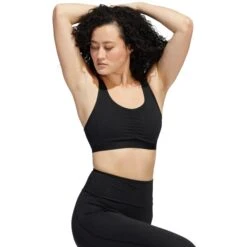 ADIDAS Women's Yoga Essentials Medium Impact Sports Bra 11 ADIDAS Women's Yoga Essentials Medium Impact Sports Bra -Nicestyle Shop 2077973 001 alt4