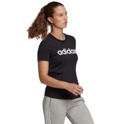 ADIDAS Women's Short-Sleeve Linear Tee -Nicestyle Shop 2078000 001 alt3