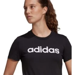 ADIDAS Women's Short-Sleeve Linear Tee -Nicestyle Shop 2078000 001 alt4