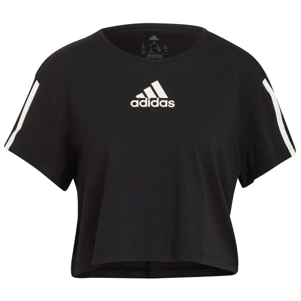 ADIDAS Women's Aeroready Crop Sport Short-Sleeve Tee 1 ADIDAS Women's Aeroready Crop Sport Short-Sleeve Tee