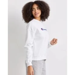 CHAMPION Women's Powerblend Fleece Relaxed Fit Crew -Nicestyle Shop 2078676 101 alt3