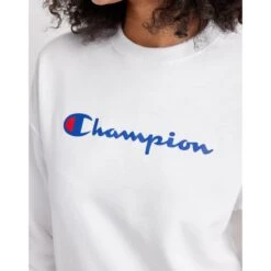 CHAMPION Women's Powerblend Fleece Relaxed Fit Crew -Nicestyle Shop 2078676 101 alt4