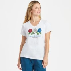 LIFE IS GOOD Women's America The Beautiful Crusher Short-Sleeve Tee -Nicestyle Shop 2079671 101 alt2