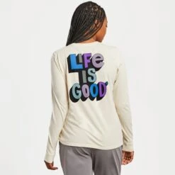 LIFE IS GOOD Women's Freestyle Crusher-Lite Long Sleeve Graphic Tee 9 LIFE IS GOOD Women's Freestyle Crusher-Lite Long Sleeve Graphic Tee -Nicestyle Shop 2079672 101 alt3