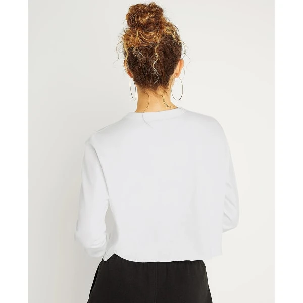 CHAMPION Juniors' Boyfriend Cropped Long-Sleeve Tee 2 CHAMPION Juniors' Boyfriend Cropped Long-Sleeve Tee - Image 2