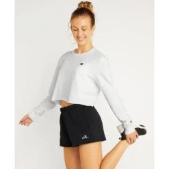 CHAMPION Juniors' Boyfriend Cropped Long-Sleeve Tee 11 CHAMPION Juniors' Boyfriend Cropped Long-Sleeve Tee -Nicestyle Shop 2082286 101 alt5