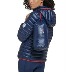 TOMMY HILFIGER Women's Lightweight Hooded Packable Puffer Jacket -Nicestyle Shop 2083079 402 alt2