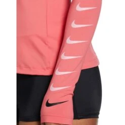NIKE Women's Logo Zip Long-Sleeve Hydroguard -Nicestyle Shop 2084434 804 alt3