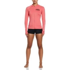 NIKE Women's Logo Zip Long-Sleeve Hydroguard -Nicestyle Shop 2084434 804 alt5