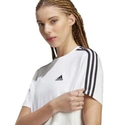 ADIDAS Women's Essentials Single Jersey Short-Sleeve Crop -Nicestyle Shop 2084514 101 alt3