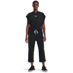 Under Armour UNDER AMOUR Women's UA Rival Terry Short-Sleeve Hoodie -Nicestyle Shop 2084964 001 alt4