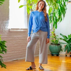 EMS Women's Softspun Wide Leg Cropped Pants -Nicestyle Shop 2085512 004 alt5