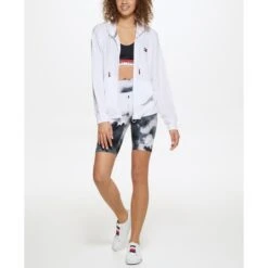 TOMMY HILFIGER Women's Long Sleeve Waffle Full-Zip Hoody -Nicestyle Shop 2085557 101 alt4