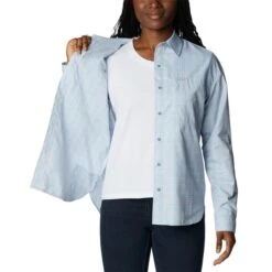 COLUMBIA Women's Silver Ridge Utility Long-Sleeve Shirt -Nicestyle Shop 2085708 570 alt3