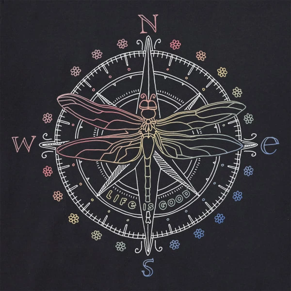 LIFE IS GOOD Women's Dragonfly Compass Short-Sleeve Crusher-Lite Tee 2 LIFE IS GOOD Women's Dragonfly Compass Short-Sleeve Crusher-Lite Tee - Image 2
