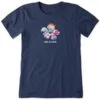 LIFE IS GOOD Women's Tie Dye Hibiscus Crusher-LITE Short-Sleeve Tee