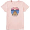 LIFE IS GOOD Women's Dock Dog Sunset Crusher Short-Sleeve Tee
