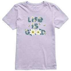 LIFE IS GOOD Women's Daisy Bees Short-Sleeve Tee