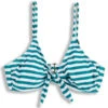 SAND CASTLE Juniors' Stripe Tie-Front Swim Top