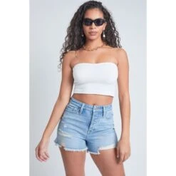 YMI Juniors' High Rise 3" Festival Shorts -Nicestyle Shop 2088546 406 alt3