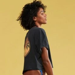 ROXY JUNIORS' Twin Palms Drop Shoulder Short-Sleeve Tee -Nicestyle Shop 2089411 003 alt2