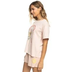 ROXY Juniors' Moonlight Sunset A Oversized Boyfriend Short-Sleeve Tee -Nicestyle Shop 2089413 807 alt2