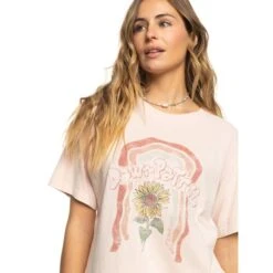 ROXY Juniors' Moonlight Sunset A Oversized Boyfriend Short-Sleeve Tee -Nicestyle Shop 2089413 807 alt3