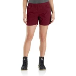 CARHARTT Women's 105266 Force Relaxed Fit Ripstop 5-Pocket Work Short -Nicestyle Shop 2089927 673 alt2