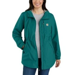 CARHARTT Women's 104221 Rain Defender Relaxed Fit Lightweight Coat -Nicestyle Shop 2090127 450 alt3